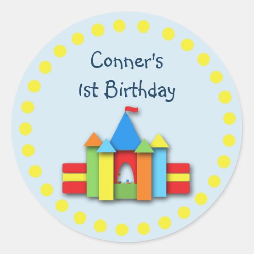 Bouncy Bithday Invitation Seal or Address Label