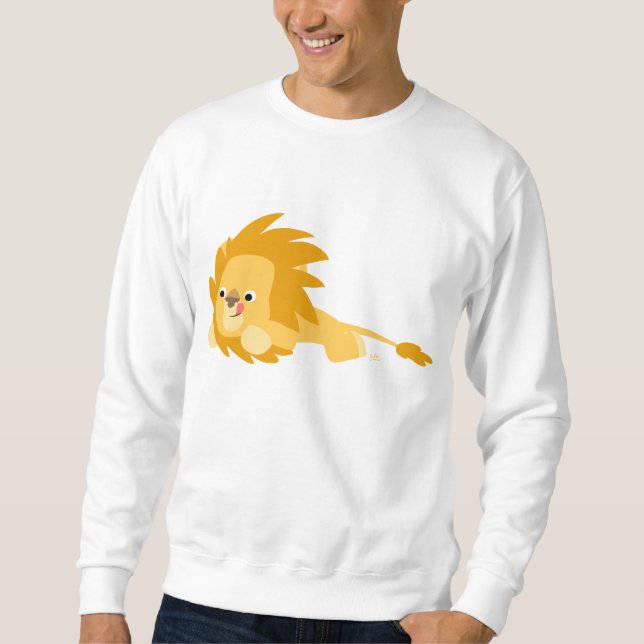 Bouncy Cartoon Lion Apparel Sweatshirt (Front)