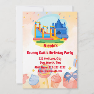 Bouncy Castle Adventure Park Birthday Party Invi Invitation