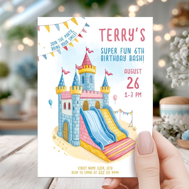 Bouncy Castle Birthday Party Invitation (Creator Uploaded)