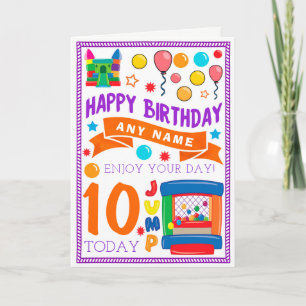 Bouncy Castle Personalised Birthday Card