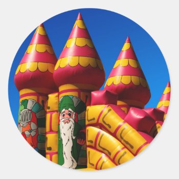 Bouncy Castle Round Sticker by tommstuff at Zazzle