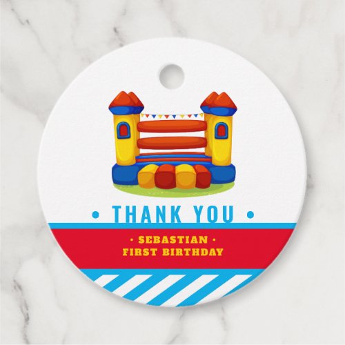 Bouncy house  birthday party favor tag