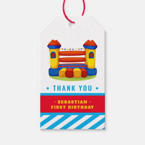 Bouncy house  birthday party favor tag