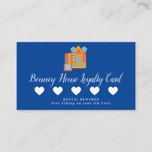 Bouncy House Jump  Hearts Loyalty  Business Card
