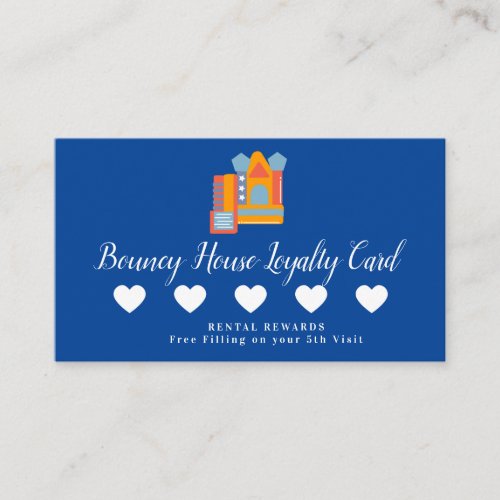 Bouncy House Jump  Hearts Loyalty  Business Card