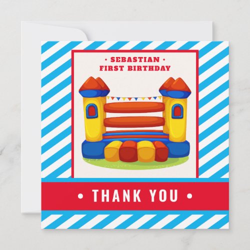 bouncy house party thank you cards