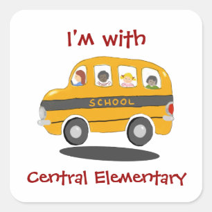 Bouncy School Bus Identification Stickers