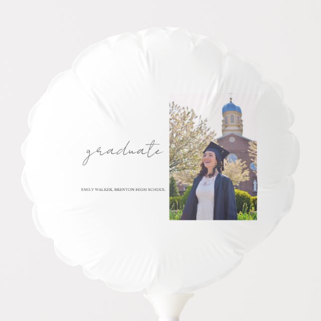 Bouncy Script Graduation  Balloon (Front)