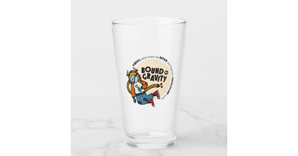 Bound By Gravity Pinball Pint Glass Zazzle
