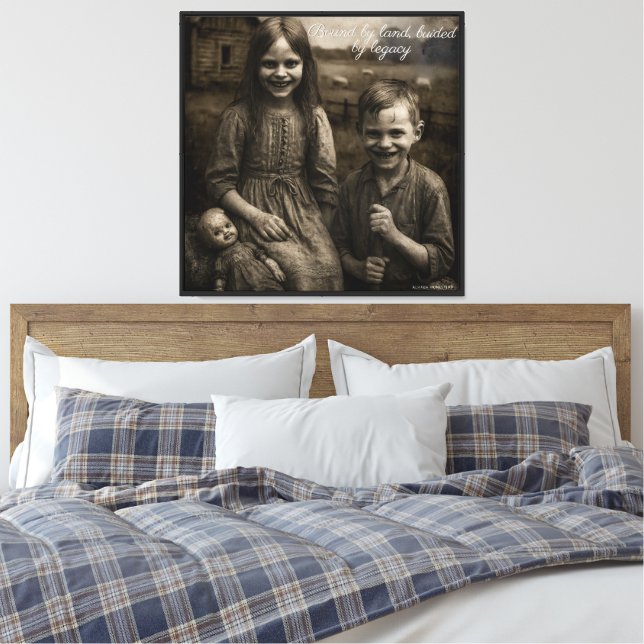 Bound by land, guided by legacy canvas print  (Insitu(Bedroom))