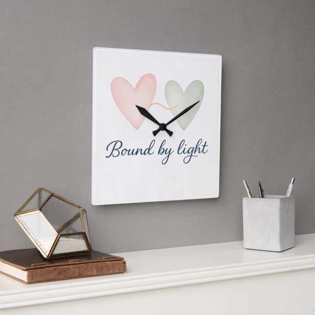 Bound by Light Square Wall Clock (Office)