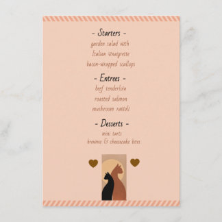 Bound by Paw & Heart Wedding Rehearsal Dinner Menu