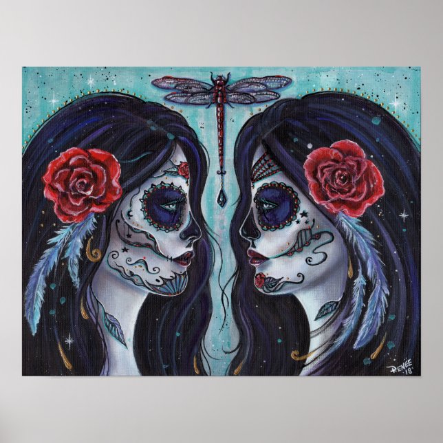 Bound day of the dead art poster by Renee Lavoie (Front)