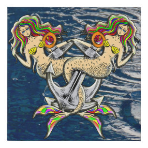Bound Mermaid Nautical Ocean Canvas Print