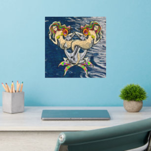 Bound Mermaid Nautical Ocean Wall Decal