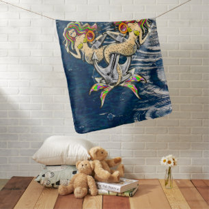 Bound Mermaids - Nautical Design for Ocean Lovers Baby Blanket