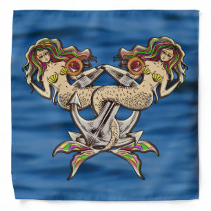 Bound Mermaids - Nautical Design for Ocean Lovers Bandana