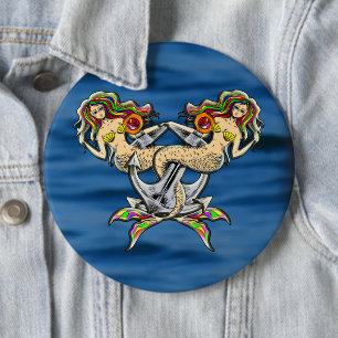 Bound Mermaids - Nautical Design for Ocean Lovers Button
