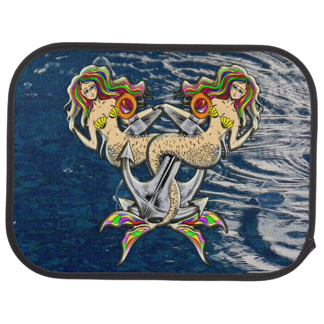 Bound Mermaids - Nautical Design for Ocean Lovers Car Floor Mat (Rear)