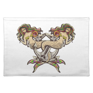 Bound Mermaids - Nautical Design for Ocean Lovers Cloth Placemat
