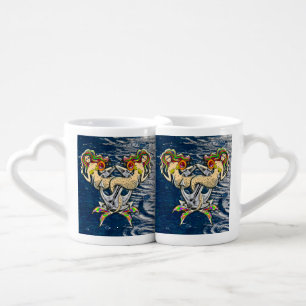 Bound Mermaids - Nautical Design for Ocean Lovers Coffee Mug Set