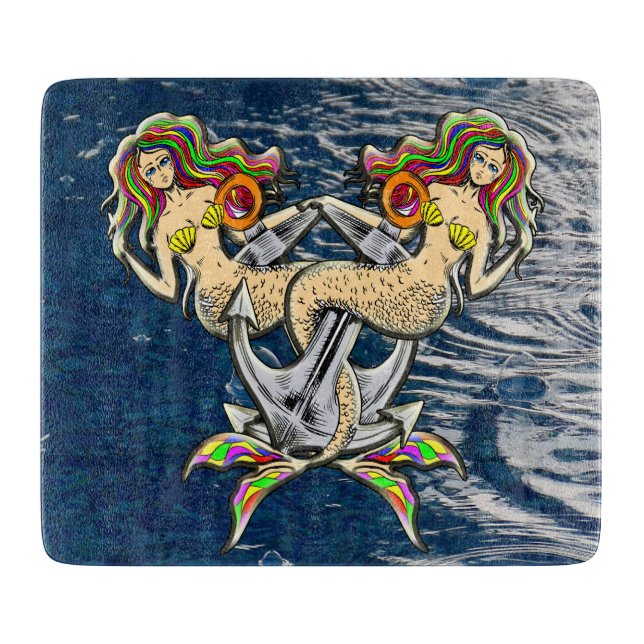 Bound Mermaids - Nautical Design for Ocean Lovers Cutting Board (Front)