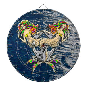 Bound Mermaids - Nautical Design for Ocean Lovers Dart Board