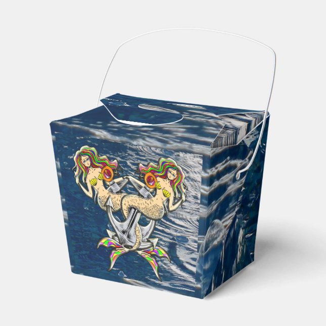 Bound Mermaids - Nautical Design for Ocean Lovers Favor Boxes (Front Side)