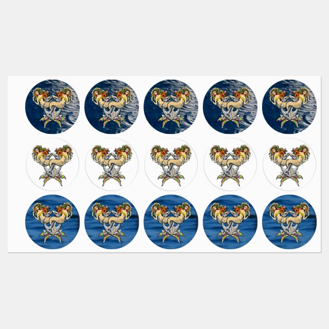 Bound Mermaids - Nautical Design for Ocean Lovers Labels (Sheet)