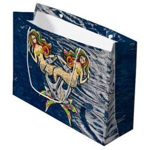 Bound Mermaids - Nautical Design for Ocean Lovers Large Gift Bag
