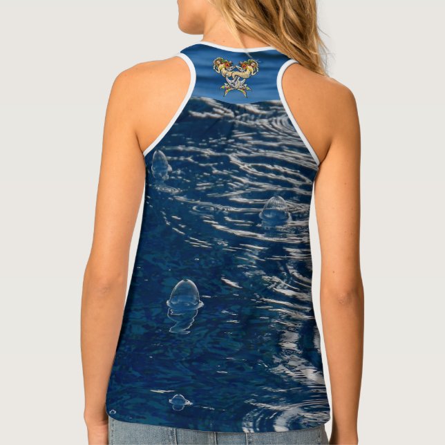 Bound Mermaids - Nautical Design for Ocean Lovers Tank Top (Back)