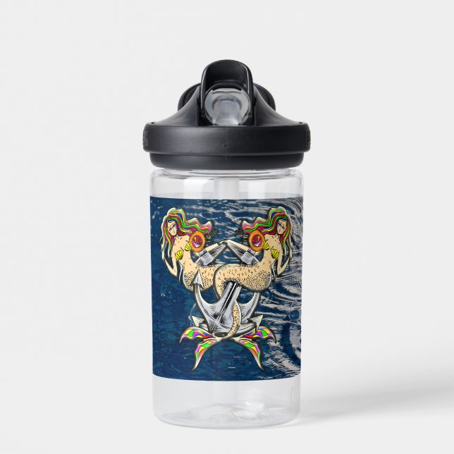Bound Mermaids - Nautical Design for Ocean Lovers Water Bottle (Front)