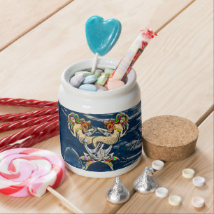 Bound Mermaids Nautical Ocean Lovers Candy Jar