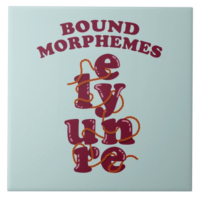 Bound Morphemes Phonics Teaching English Ceramic Tile (Front)