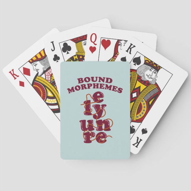 Bound Morphemes Phonics Teaching English Poker Cards (Back)
