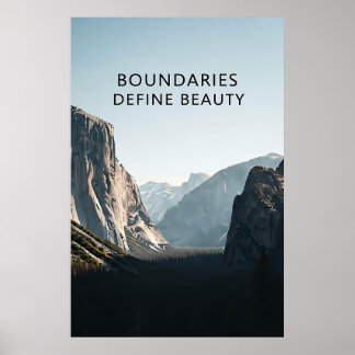 Boundaries Define Beauty Respect Poster