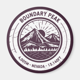 Boundary Peak Nevada Hiking Skiing Magnet