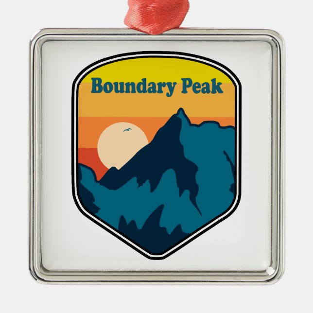 Boundary Peak Nevada Sunrise Metal Ornament (Front)