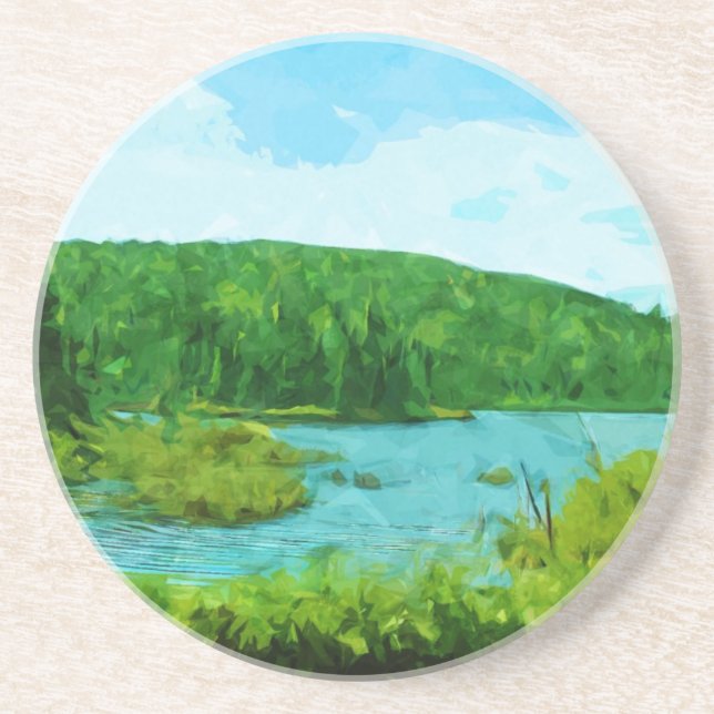 Boundary Waters Canoe Area Minnesota Abstract Drink Coaster (Front)