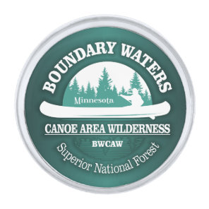 Boundary Waters Canoe Trail Wilderness Silver Finish Lapel Pin