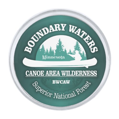 Boundary Waters Canoe Trail Wilderness Silver Finish Lapel Pin