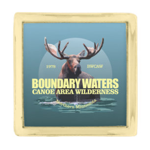 Boundary Waters CAW (Moose) WT Gold Finish Lapel Pin