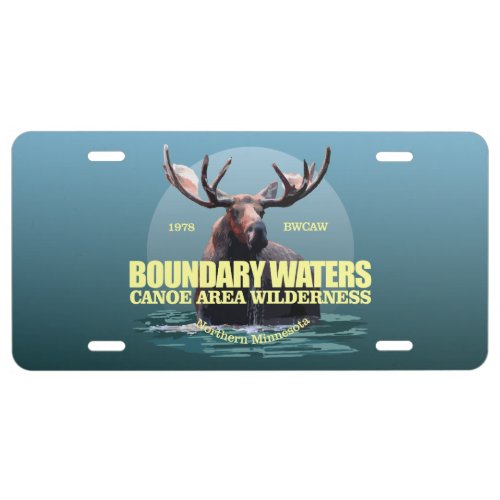 Boundary Waters CAW Moose WT License Plate
