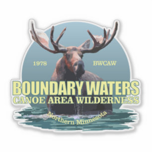 Boundary Waters CAW (Moose) WT Sticker