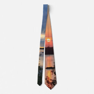 Boundary Waters Sunset  Neck Tie