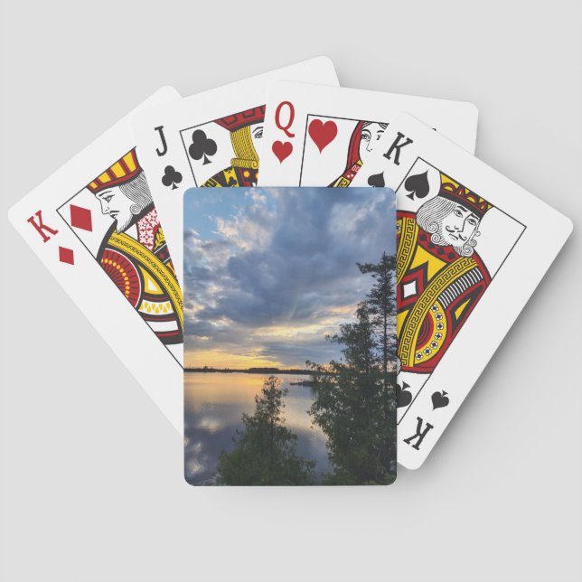 Boundary Waters Sunset Poker Cards (Back)