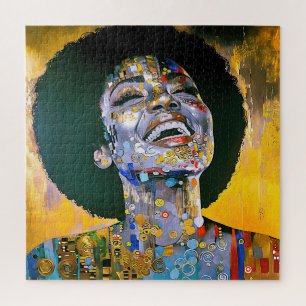 "Boundless Beauty in Gold" Jigsaw Puzzle