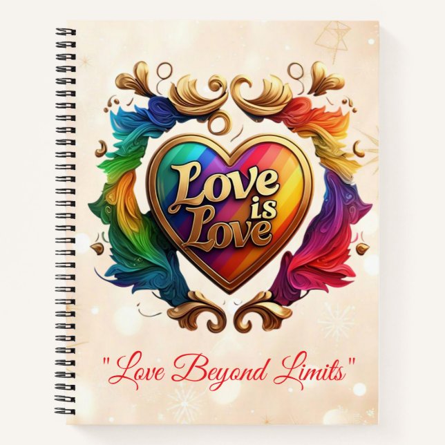 "Boundless Golden Love" Notebook (Front)