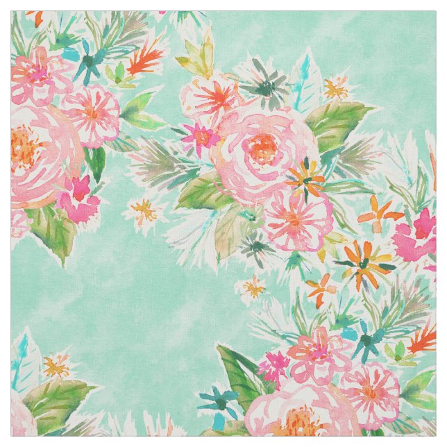 BOUNDLESS Happy Bright Floral Fabric (Swatch)
